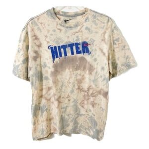 Nike Hitter Graphic 100% Cotton Tee Featuring Reverse Tye Dye Short Sleeve Crew